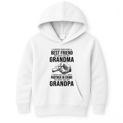 I Asked God For A Best Friend He Sent Me My Grandma Kids Hoodie