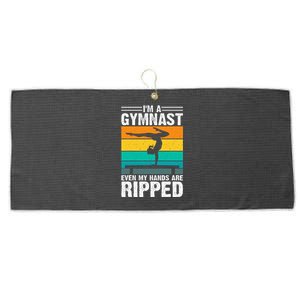 IM A Gymnast Even My Hands Are Ripped Large Microfiber Waffle Golf Towel