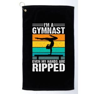 IM A Gymnast Even My Hands Are Ripped Platinum Collection Golf Towel