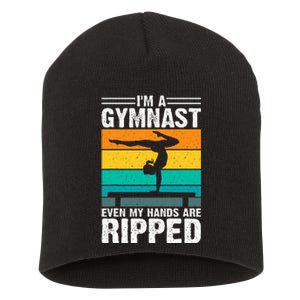 IM A Gymnast Even My Hands Are Ripped Short Acrylic Beanie