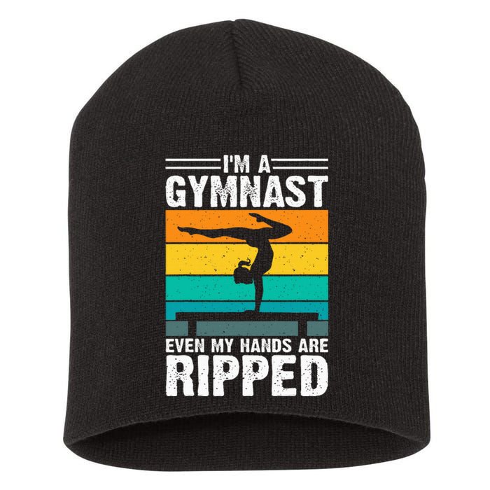 IM A Gymnast Even My Hands Are Ripped Short Acrylic Beanie