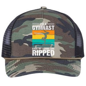 IM A Gymnast Even My Hands Are Ripped Retro Rope Trucker Hat Cap