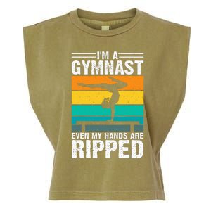 IM A Gymnast Even My Hands Are Ripped Garment-Dyed Women's Muscle Tee