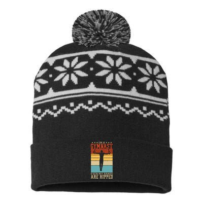 IM A Gymnast Even My Hands Are Ripped Gymnastic USA-Made Snowflake Beanie