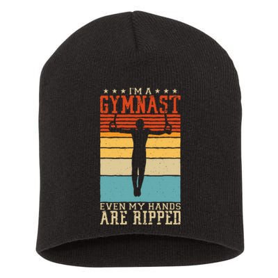 IM A Gymnast Even My Hands Are Ripped Gymnastic Short Acrylic Beanie