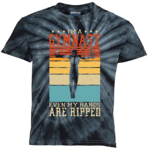 IM A Gymnast Even My Hands Are Ripped Gymnastic Kids Tie-Dye T-Shirt