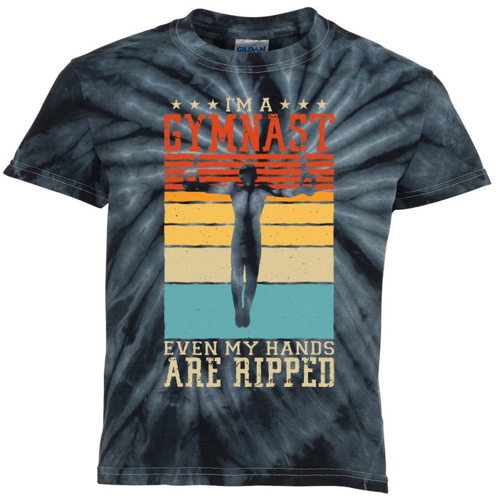 IM A Gymnast Even My Hands Are Ripped Gymnastic Kids Tie-Dye T-Shirt