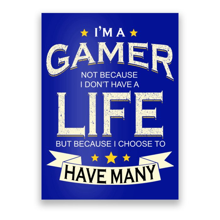 I'm A Gamer Not Because I Don't Have A Life But I Have Many Poster