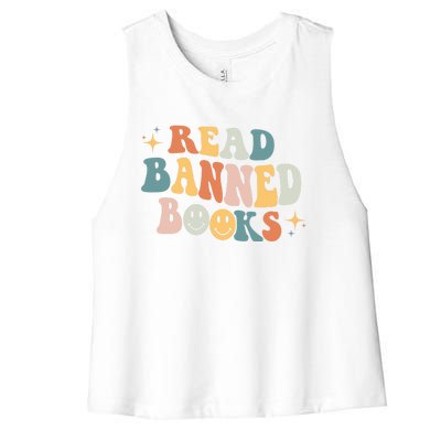 It's A Good Day To Read Banned Books Retro Literature Poet Gift Women's Racerback Cropped Tank