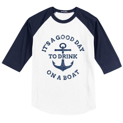 ItS A Good Day To Drink On A Boat Lake Day Drinking Baseball Sleeve Shirt