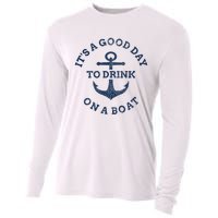 ItS A Good Day To Drink On A Boat Lake Day Drinking Cooling Performance Long Sleeve Crew