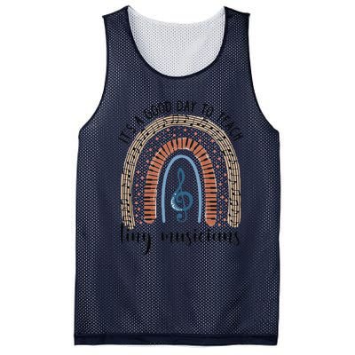 Its A Good Day To Teach Tiny Musicians Music Teacher Rainbow Mesh Reversible Basketball Jersey Tank