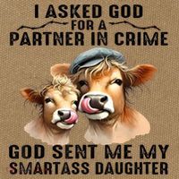 I Asked God Partner In Crime He Sent Me My Smartass Daughter Cotton Canvas Backpack