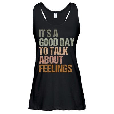 Its A Good Day To Talk About Feelings Funny Mental Health Awareness Ladies Essential Flowy Tank