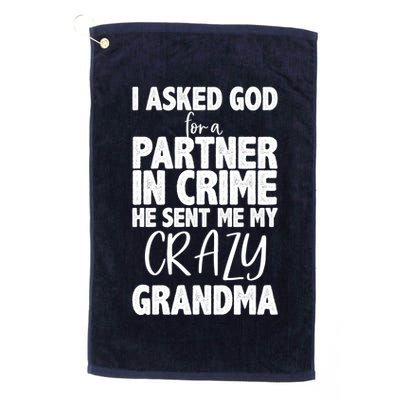 Crazy Grandma Partner In Crime Golf Towel