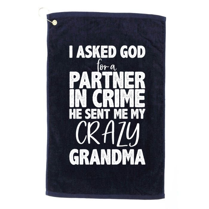 Crazy Grandma Partner In Crime Golf Towel