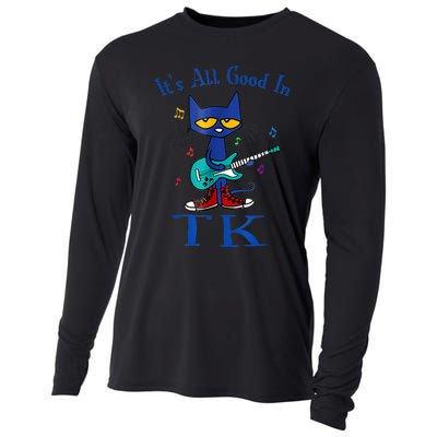 Its All Good In Tk Cat Guitar Transitional Kindergaten Cooling Performance Long Sleeve Crew