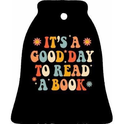 It’s a Good Day to Read a Book Lovers Library Reading  Ceramic Bell Ornament