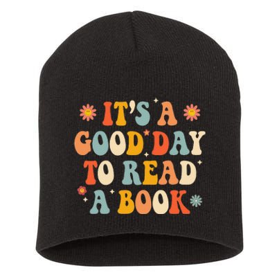 It’s a Good Day to Read a Book Lovers Library Reading  Short Acrylic Beanie