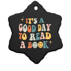 It’s A Good Day To Read A Book Lover Reader Writer Bookworm Ceramic Star Ornament