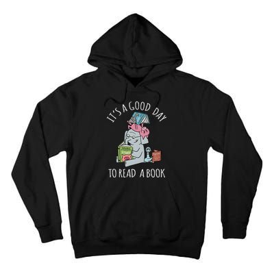 Its A Good Day To Read Book Lover Cute Pig And Elephant Tall Hoodie