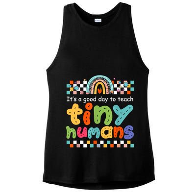 It's A Good Day To Teach Tiny Humans Teacher Teaching School Ladies PosiCharge Tri-Blend Wicking Tank