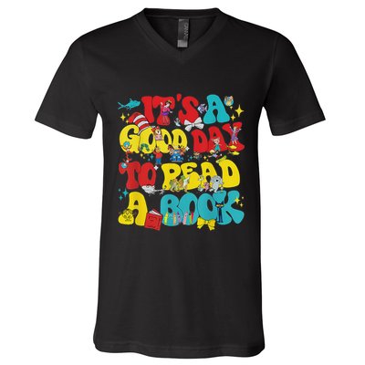 Its A Good Day To Read Book Across America V-Neck T-Shirt
