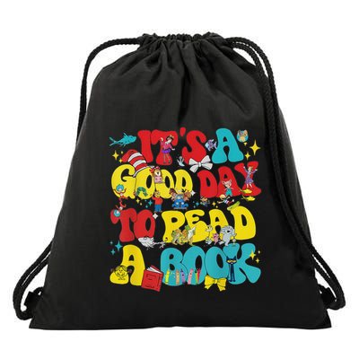 Its A Good Day To Read Book Across America Drawstring Bag
