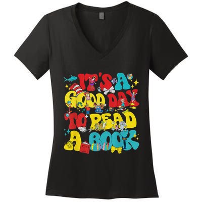 Its A Good Day To Read Book Across America Women's V-Neck T-Shirt