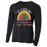 Its A Good Day To Teach Tiny Humans Funny Teacher Teaching Cooling Performance Long Sleeve Crew