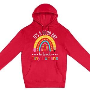 Its A Good Day To Teach Tiny Humans Funny Teacher Teaching Premium Pullover Hoodie