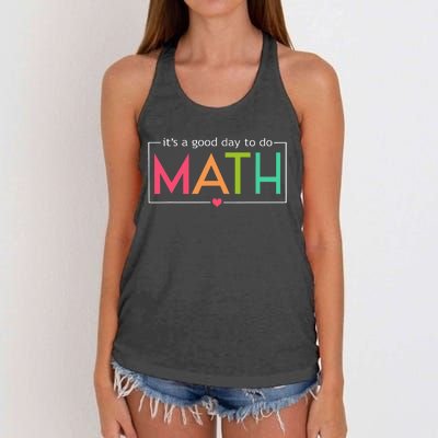 Its A Good Day To Do Math Test Day Women's Knotted Racerback Tank