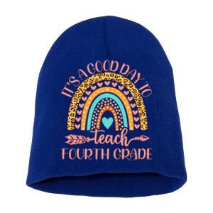 Its A Good Day To Teach Fourth Grade 4Th Grade Teacher Gift Short Acrylic Beanie