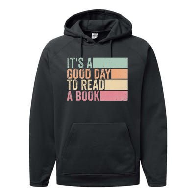 It's A Good Day To Read A Book Performance Fleece Hoodie