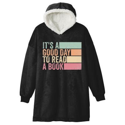 It's A Good Day To Read A Book Hooded Wearable Blanket