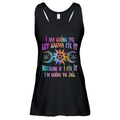 I Am Going To Let Karma Fix It Because If I Fix It Funny Ladies Essential Flowy Tank