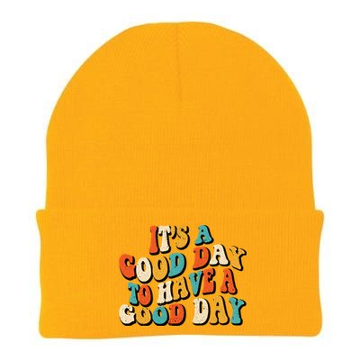 Its A Good Day To Have A Good Day Retro Groovy Vintage Gift Knit Cap Winter Beanie