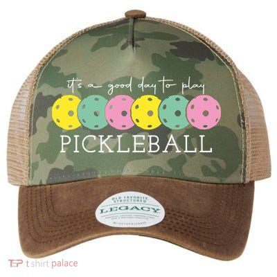 Its A Good Day To Play Pickleball Sport Pickleball Legacy Tie Dye Trucker Hat