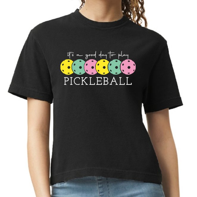 Its A Good Day To Play Pickleball Sport Pickleball Comfort Colors Boxy T-Shirt