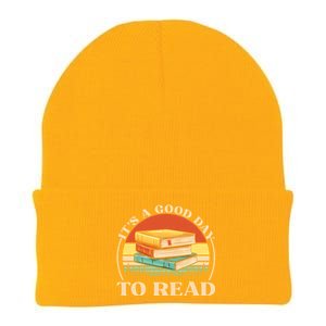 It's A Good Day To Read Tee Retro Book Lover Gift Knit Cap Winter Beanie