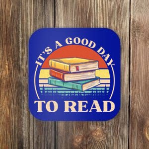 It's A Good Day To Read Tee Retro Book Lover Gift Coaster