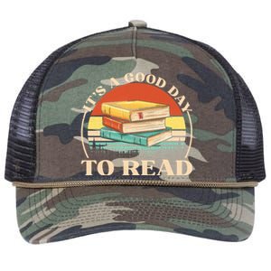 It's A Good Day To Read Tee Retro Book Lover Gift Retro Rope Trucker Hat Cap