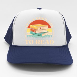 It's A Good Day To Read Tee Retro Book Lover Gift Trucker Hat