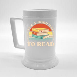 It's A Good Day To Read Tee Retro Book Lover Gift Beer Stein