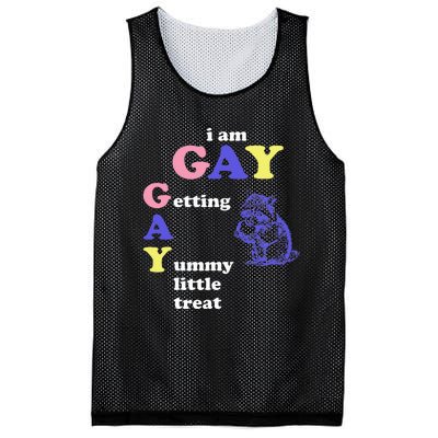 I Am Gay Getting A Yummy Little Treat Apparel Mesh Reversible Basketball Jersey Tank