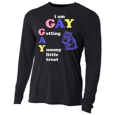 I Am Gay Getting A Yummy Little Treat Apparel Cooling Performance Long Sleeve Crew