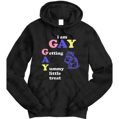 I Am Gay Getting A Yummy Little Treat Apparel Tie Dye Hoodie