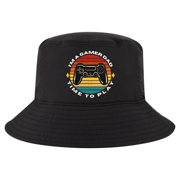 I'm A Gamer Dad Time To Play, Funny Gamer, Funny Dad Cool Comfort Performance Bucket Hat