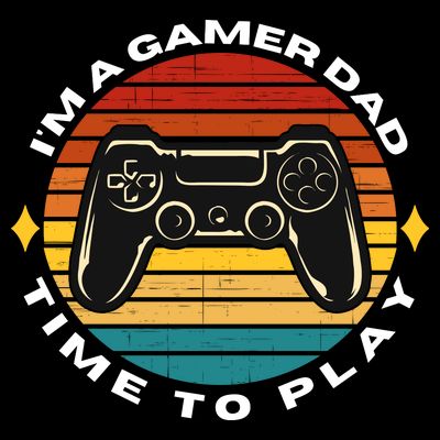 I'm A Gamer Dad Time To Play, Funny Gamer, Funny Dad T-Shirt