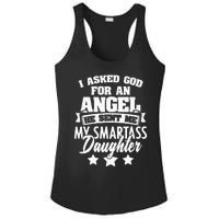 I Asked God For An Angel He Sent Me My Daughter Father Ladies PosiCharge Competitor Racerback Tank